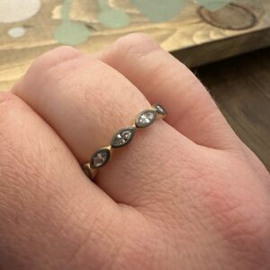 Freida Rothman Sterling Silver Stacking Ring Marquise